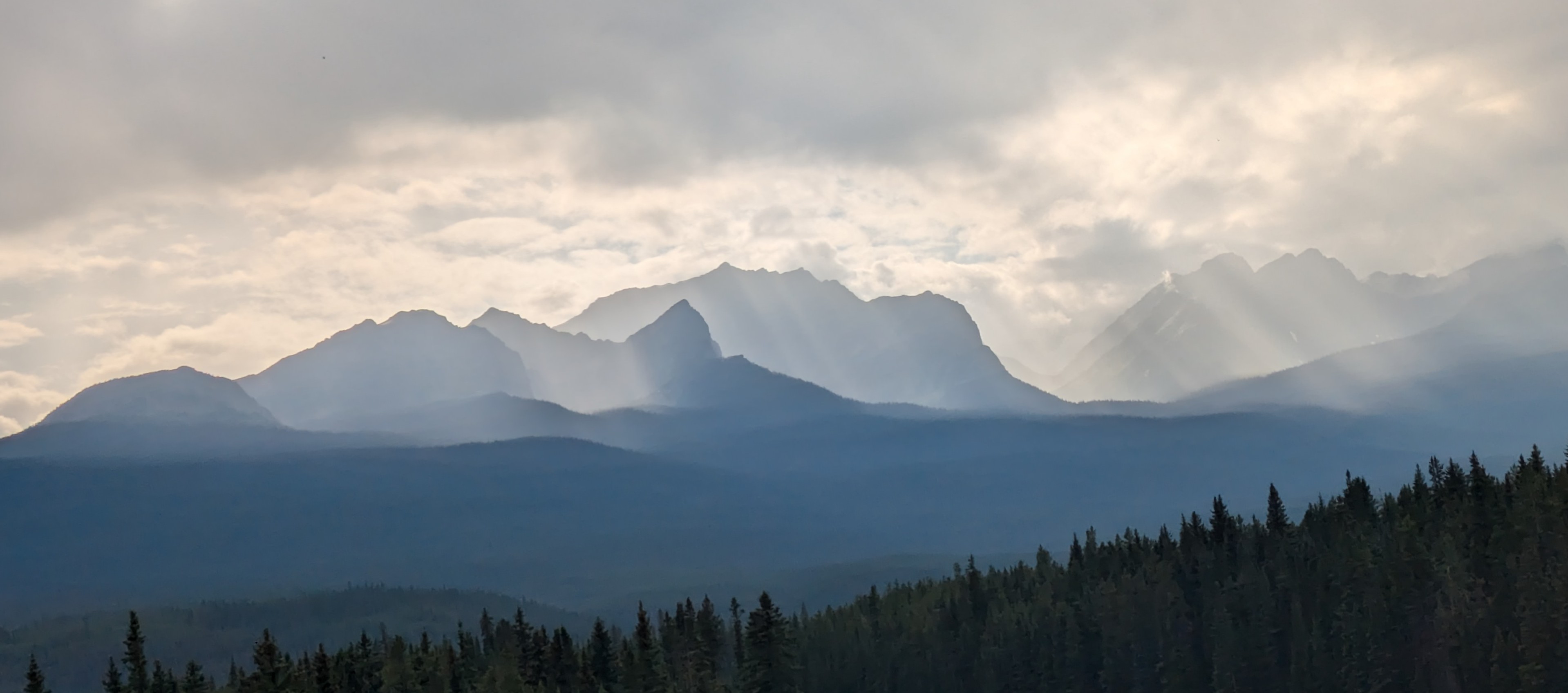 Cloudy Banff Mountains